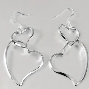Simple heart, love earrings